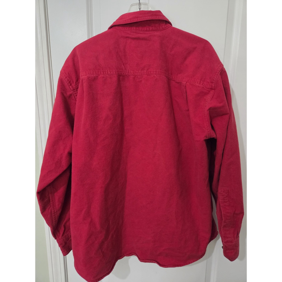 Woolrich Men's Red Chamois Flannel Shirt Vintage, XLarge, Button-Up, Cotton - Picture 2 of 6